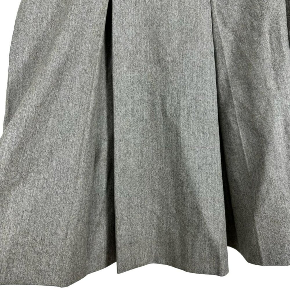 Chloé Womens Gray Pleated A-Line Wool & Cashmere Blend Skirt T44 Made In France - Picture 3 of 10